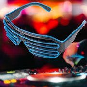 EL Wire Flash Glass LED Light Glow Glasses Fluorescent Dance Party Prop (Blue) Sarapandan