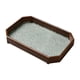 thumbnail image 3 of Bandeja de almacenamiento de vidrio para baño, escritorio, solución de almacenamiento, organizador, tocador de maquillaje, cajón Marrón oscuro poligonal, 3 of 9