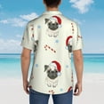 thumbnail image 6 of Haiem Christmas Pug Dog Printed Hawaiian Shirt for Men - Men’s Casual Beach Summer Shirts - Stretch Fabric with Modern Fit-X-Large, 6 of 9