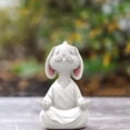 thumbnail image 3 of Estatuas de Animales Esculturas de Animales Yoga Sala de Estar Decoración de Jardín Bonsai Adornos de Escritorio Gris, 3 of 6