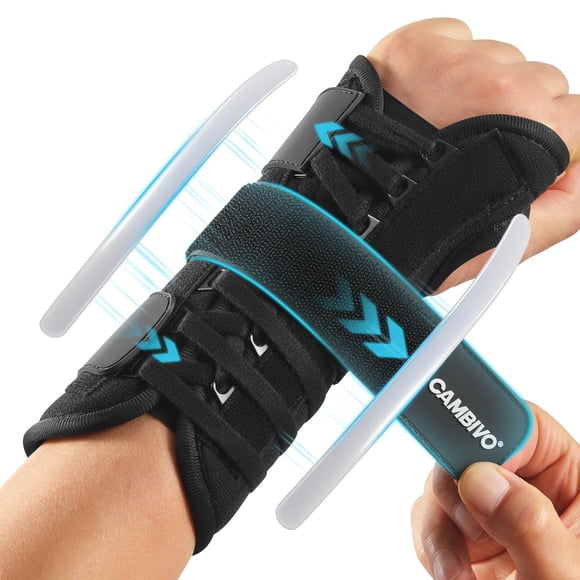 CAMBIVO Attelle de Poignet pour Tunnel Carpien, Soutien de Poignet avec Attelle de Poignet Stable pour la Main, Manchon de Compression de Poignet Ajustable pour la Douleur Due à la Tendinite et à l'Arthrite