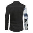 thumbnail image 4 of Cloudstyle Men's Casual Printed Turn Down Collar Long Sleeve Shirt - Lightweight, Anti-Pilling & Wrinkle-Resistant, 4 of 8