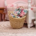 thumbnail image 4 of Miniature Dollhouse Storage Basket with Handle Accessory Vegetable Food Storage, 4 of 10
