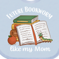 thumbnail image 4 of Inktastic Future Bookworm Like My Mom Boys or Girls Baby Bib, 4 of 4