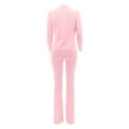 thumbnail image 3 of Prolriy Pants Suits for Women Dressy Women's V Neck Lapel Fashion Casual Solid Color Suit Two Set Classy Outfits for Women Pink L, 3 of 7