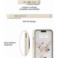 thumbnail image 4 of for iPhone 14 Pro Case, Liquid Silicone Case, Full Body Protective Cover, Shockproof, Slim Phone Case, Anti-Scratch Soft Microfiber Lining, 6.1 inch (Stone), 4 of 8