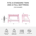 thumbnail image 6 of DHP Dusty Twin over Full Metal Bunk Bed with Secured Ladders, Pink, 6 of 12