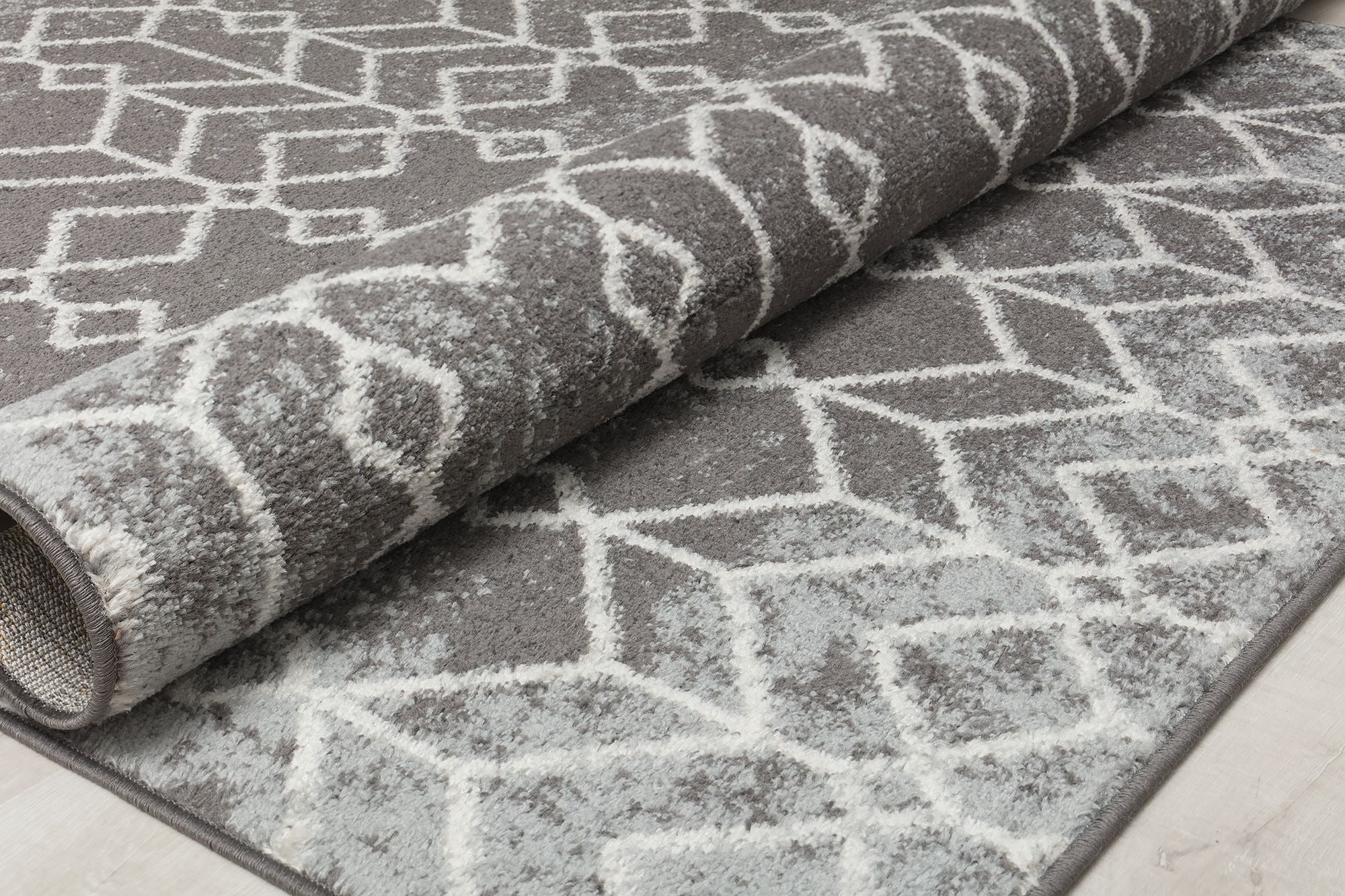 Mason Brooks Ryder KN30A Moonless Night Moroccan Tribal Gray Area Rug, 2'6" x 4'