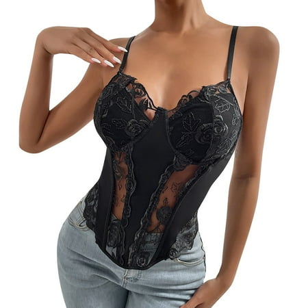 

GWAABD Womens Single Shoulder Sports Bra Women s Rose Lace Fishbone Paneled Diamond Hot Girls Camisole