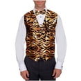 thumbnail image 1 of Men's Gold - Black Tiger Print Vest Bow Tie and Hanky Set, 1 of 1
