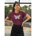 thumbnail image 2 of Daisy Butterfly T-Shirt Women -Image by Shutterstock, Female 3X-Large, 2 of 4
