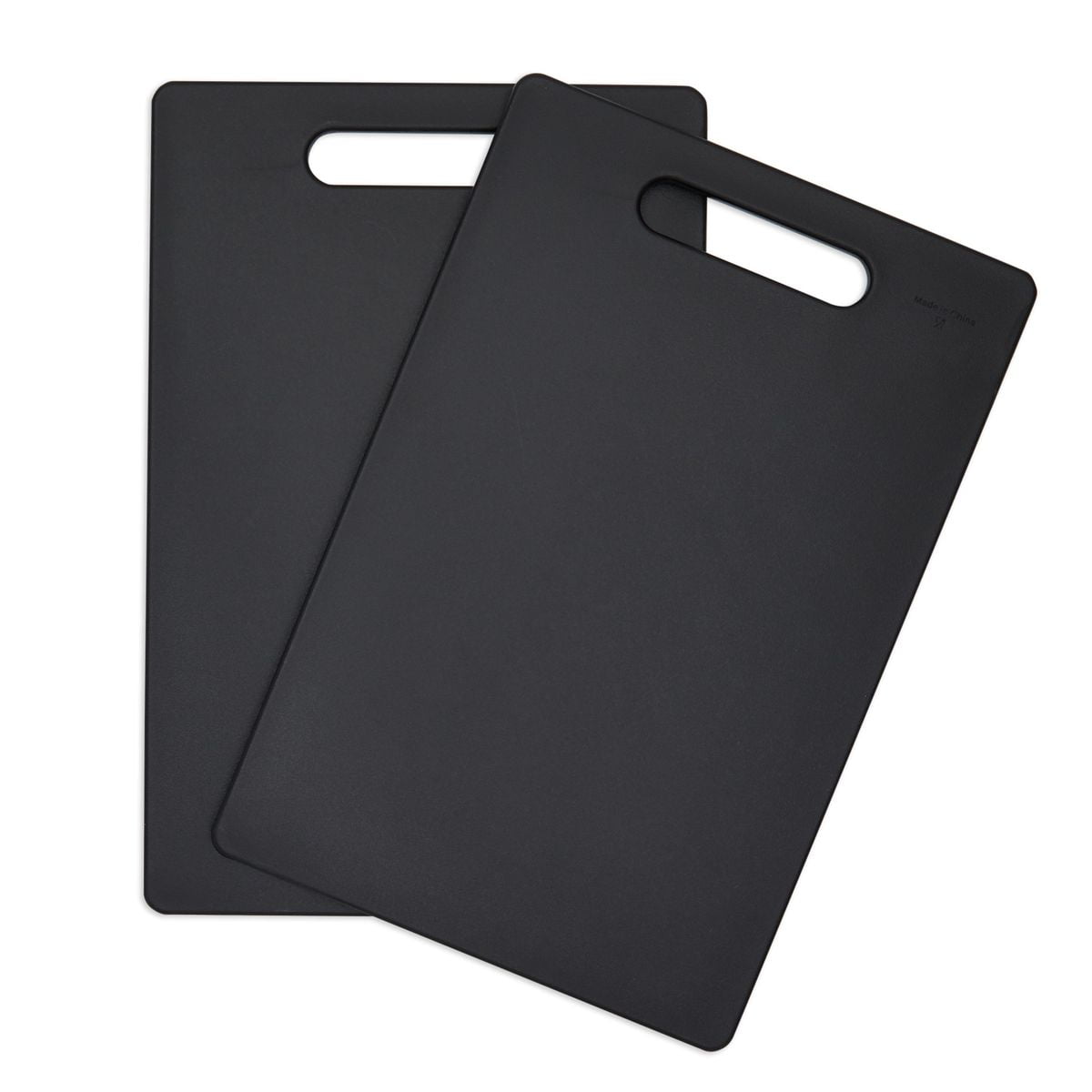 2 Pack Black Plastic Cutting Boards for Food Prep & Kitchen Accessories