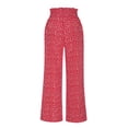 thumbnail image 2 of Lenpel Wide Leg Pants for Women Loose Ruffle High Waisted Pull on Printed Palazzo Pants Lightweight Casual Trousers, 2 of 5