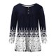 thumbnail image 5 of ICHUANYI Clearance Women's Casual Long Sleeve Open Button Round Neck Loose Fit Pleated Tunic Shirt Blouse Tops(Black, L) ICHUANYI WER2023081106504, 5 of 5