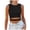 Black, variant on Women Summer Tops Womens Sexy Sleeveless O Neck Racerback Cropped Tank Tops Trendy Cute Girls Neck Crop Vest Bodysuit Band Compression Women Cute Trendy Casual for Chiffon Lace Black 2XL