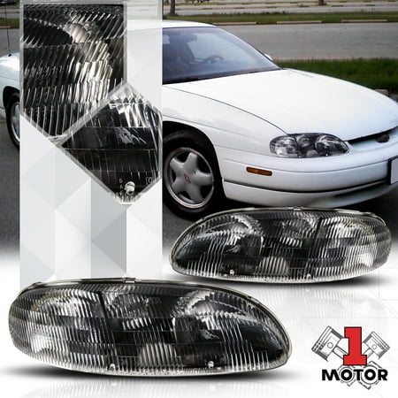 Black Housing Crystal Lens Headlight Lamp For 95 01 Chevy Lumina Black Housing Crystal Lens Headlight Lamp For 95 01 Chevy Lumina Monte Carlo 96 97 98 99 00