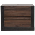 thumbnail image 2 of Azalia 2-drawer Nightstand Black and Walnut, 2 of 4