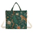 thumbnail image 7 of FORMRS Womens Corduroy Tote Bag Crossbody Shoulder Purse Handbag with Detachable Strap, Tiger and Peacock Pattern, 7 of 7