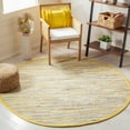 thumbnail image 2 of SAFAVIEH Rag Elena Striped Cotton Area Rug, Gold/Multi, 6' x 6' Round, 2 of 11