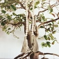 thumbnail image 3 of ETHZZLE Farmhouse Rustic Wood Beaded Garland with Ivory Wood Beads and Jute Twine, 1 Piece Home Decor, 3 of 7
