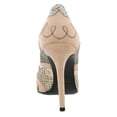 thumbnail image 4 of Roberto Cavalli Blush Snakeskin Suede Pointy Pump-9 for Womens, 4 of 4