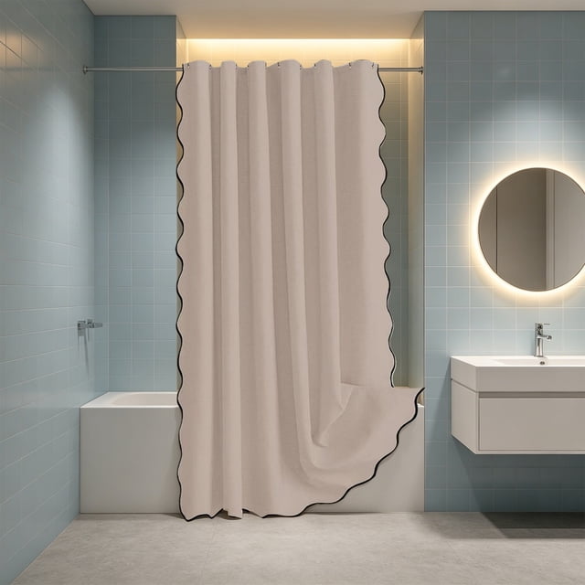 Large Waterproof Polyester Shower Curtain with Rustproof Grommets, 70.87x78 inches, Multiple Colors, Easy to Install and Clean