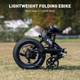 thumbnail image 4 of VIRIBUS 20" Fat Tire Electric Bike for Adults Folding Mountain eBike w 48V Battery Black, 4 of 9