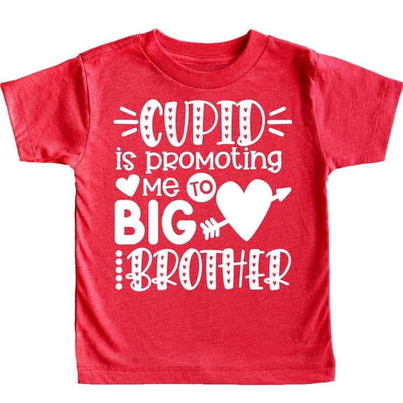 Cupid is Promoting Me to Big Brother Valentine's Day Shirt for Pregnancy Reveal and Baby Announcement Vintage Red Shirt Youth Medium