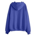 thumbnail image 5 of Quealent Women's Plus Size Zip Up Hoodies Zipper V-Neck Pullover Tops Long Sleeve Hooded Blouse Sweatshirt Up to 70% off Blue for Size XL, 5 of 5