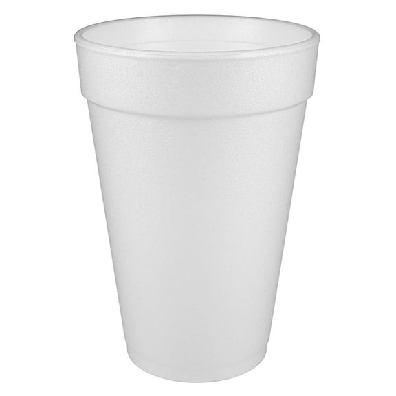 Dart Insulated Foam Drinking Cups, White, 16 Oz, Box Of Cups