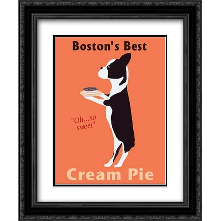 Boston's Best Cream Pie 2x Matted 16x19 Black Ornate Framed Art Print by Ken (Boston Cream Pie Boston Best)