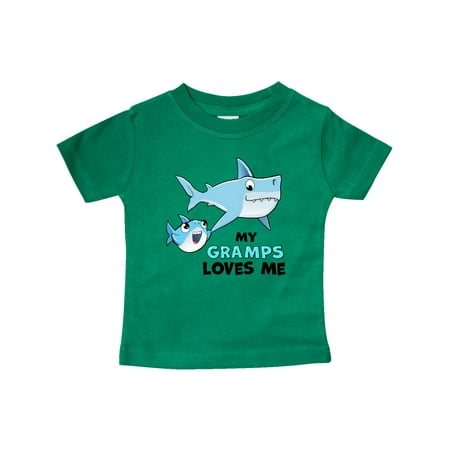 

Inktastic My Gramps Loves Me with Cute Sharks Gift Baby Boy or Baby Girl T-Shirt