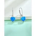 thumbnail image 6 of VESITIM Blue Opal Dangle Drop Earrings Women Solitaire Heart Shaped Leverback Earrings 925 Sterling Silver Jewelry Gifts, 6 of 7