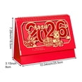 thumbnail image 5 of Jiibva 2026 Red Table Calendar Chinese Style Desk Planner Standing Flip Calendar for Home Office Academic Family Supplies, 5 of 7