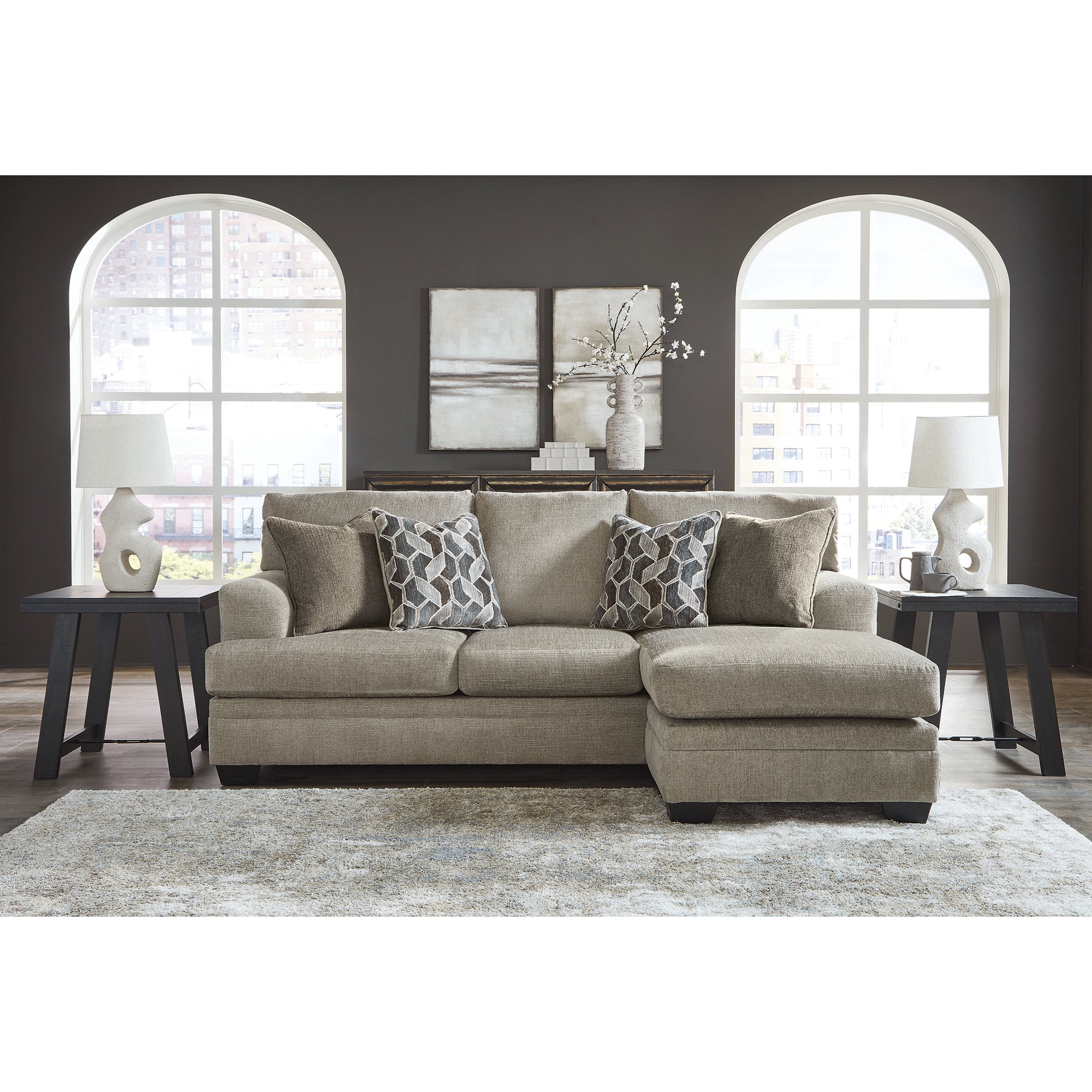 Signature Design by Ashley Stonemeade Taupe Sofa Chaise
