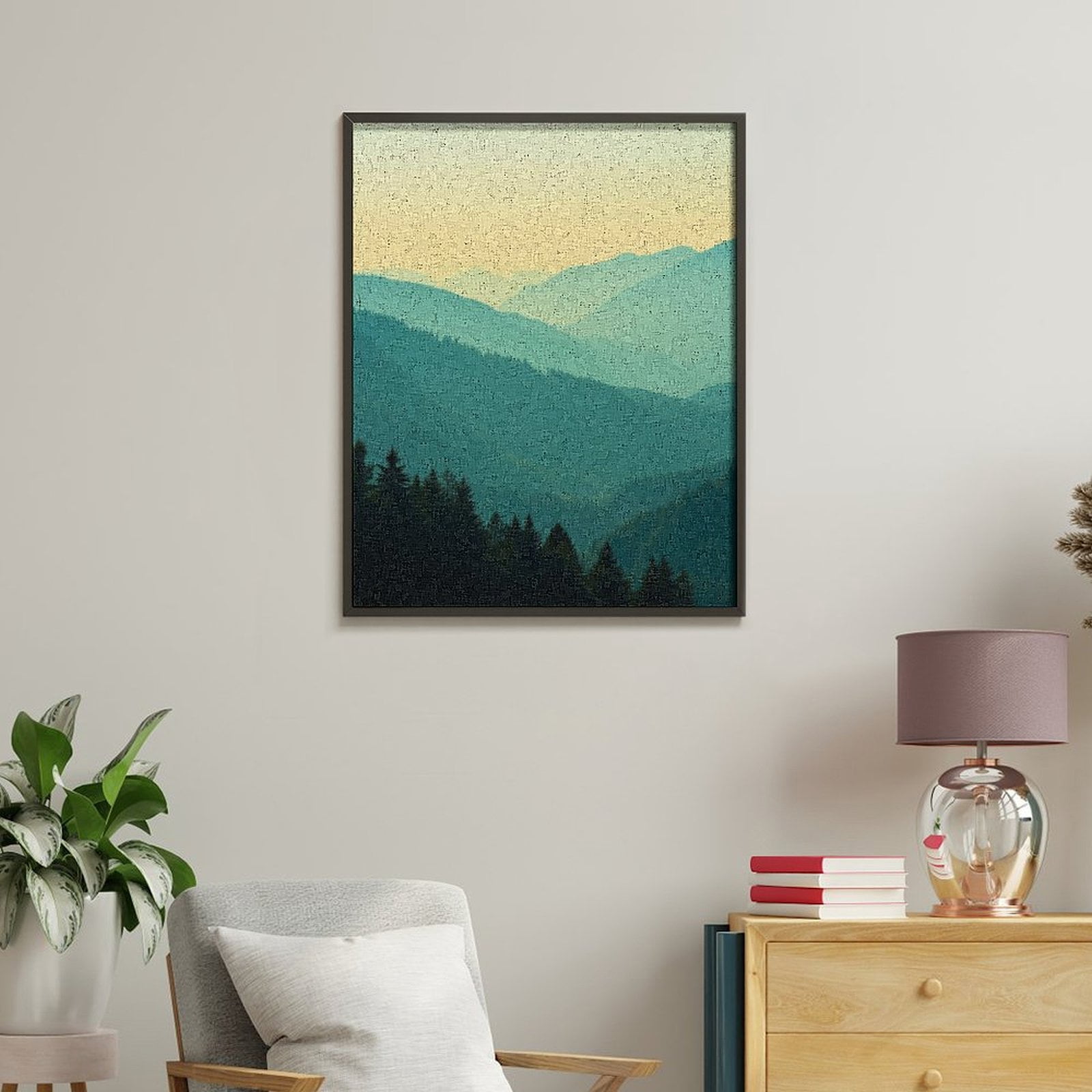 Paint by Numbers Kit for Adults, Misty Mountain Layers Sunrise Paint by Numbers, Easy Paint by Numbers Kit for Adults Beginner, DIY Adult Paint by Number Kits on Canvas, 12x16in Home Decor