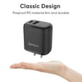 thumbnail image 4 of 20W Dual USB Port (Quick Charge 3.0 & USB-C Power Delivery) Fast Charging Home Travel Wall Charger for BLU G50, G50 Plus - Black, 4 of 6