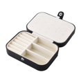 thumbnail image 3 of PU Leather Jewelry Boxes Portable Jewelry Storage Case for Ring Earrings Necklace Rectangle Black 16x11.6x5.8cm, 3 of 4