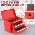 thumbnail image 3 of Caja de herramientas WORKPRO Mini de metal con 2 cajones y almacenamiento superior, 3 of 8