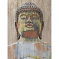 thumbnail image 2 of Prime, Marcus 12x14 Black Ornate Wood Framed with Double Matting Museum Art Print Titled - Wooden Painted Buddha, 2 of 4