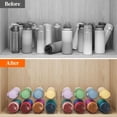 thumbnail image 2 of Lifewit Stackable Water Bottle Organizer for Cabinet, Freezer, Pantry - Plastic Cup Holder, Wine Racks for Kitchen Tabletop Storage, Cupboard, Office - Pack of 4, Each Rack Holds 4 Containers, 2 of 8