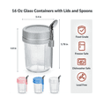 thumbnail image 6 of 4 Pack Overnight Oats Containers with Lids and Spoons 16 Oz Mason Jars for Overnight Oats Leak Proof Oatmeal Container, 6 of 6