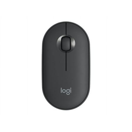 Logitech - Pebble i345 Bluetooth Optical Ambidextrous Mouse for iPad - Graphite