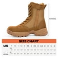 thumbnail image 4 of Maelstrom Military Tactical Work Boots with Side Zipper, Coyote Brown, Size 10M, 4 of 7
