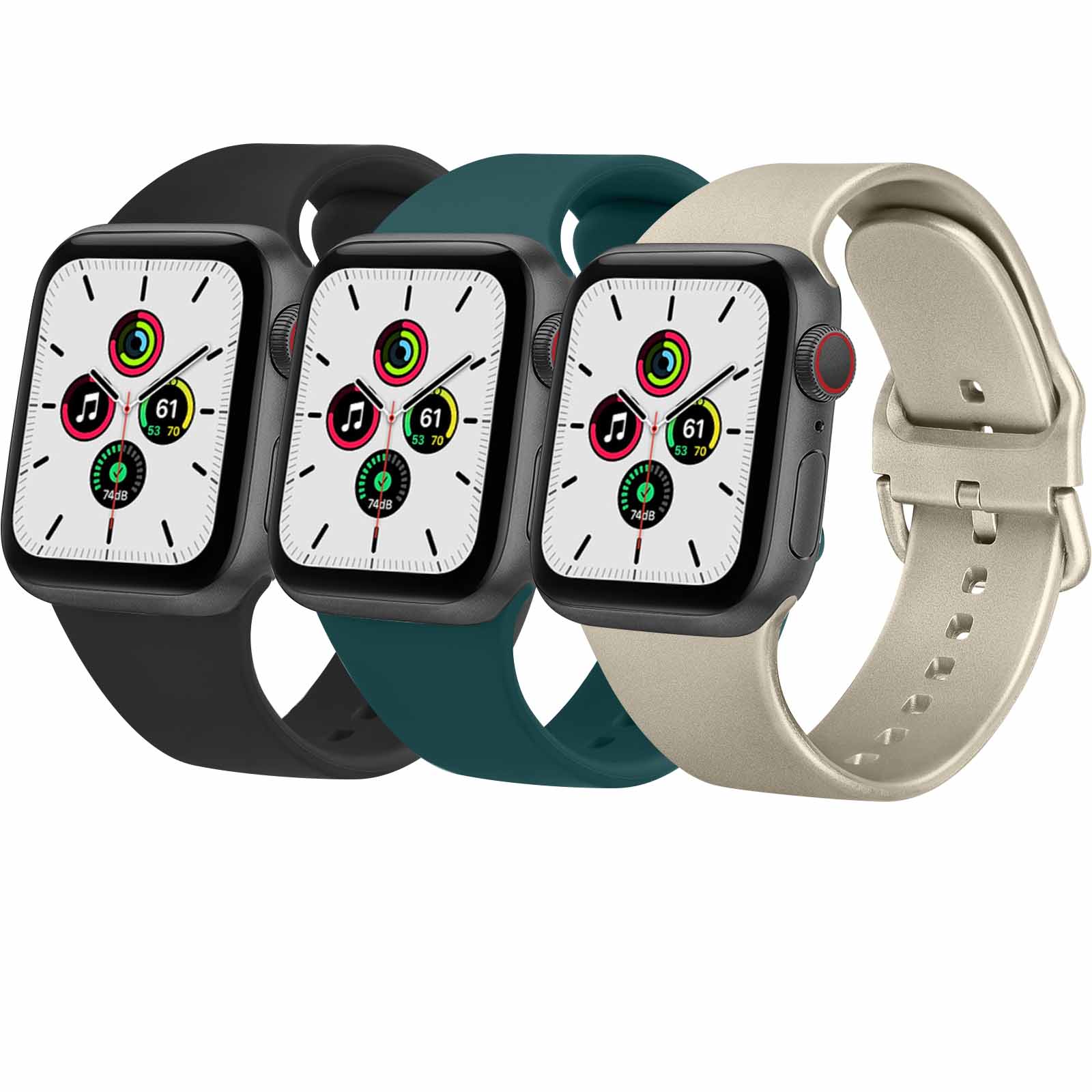 Meliya - Meliya [3 PACK] Bands Compatible with Apple Watch Bands 44mm 42mm  40mm 38mm for Women Men, for iWatch Series SE 6 5 4 3 2 1 - Walmart.com -  Walmart.com