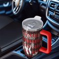 thumbnail image 6 of Red Christmas Pattern Tumbler with Handle and Lid,40oz Double Wall Vacuum Insulated Tumbler,Cups Gift for Women and Men, 6 of 7