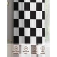 thumbnail image 6 of Simple Black White Checkered Sheer Curtains 72 Inch Length 2 Panels Set for Living Room/Bedroom, Lattice Buffalo Plaid Semi Curtain Sheers Drapes Rod Pocket Curtains Window Treatment Set 52''x72''x2, 6 of 7