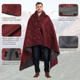 thumbnail image 4 of sheelokhwui Manta para exteriores 4 en 1, manta grande y gruesa para estadio, 81 x 57 pulgadas, manta polar para acampar, impermeable, resistente al viento, portátil, ideal para estadio, camping, send, 4 of 5
