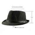 thumbnail image 2 of Unisex Summer Straw Structured Packable Sun Summer Beach Hat Cuban Trilby Hat, 2 of 7