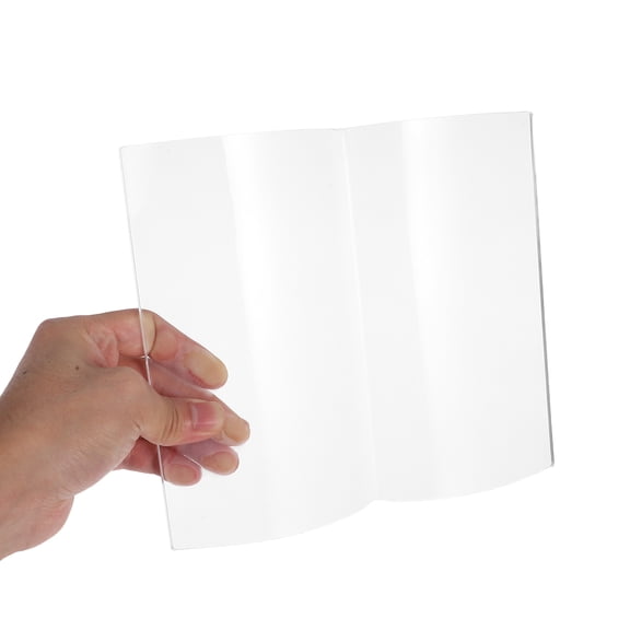 Homoyoyo Clear Acrylic Fan Shaped Paperweight Book Holder for Office Reading Desk Decor